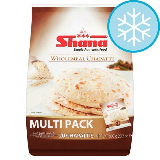 Shana Wholemeal Chapatti 800g 20pcs